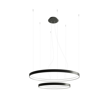 Kroonluchter Rio 2 Zwart 3000K Ø78cm - Giga Meubel