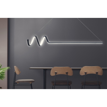 Hanglamp Waterwave Zwart 6500K