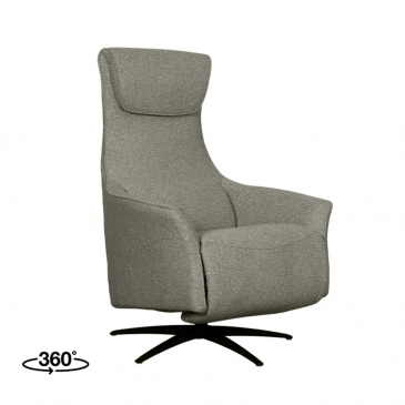 LABEL51 Elektrische Fauteuil Lund Bouclé Truffelgrijs
