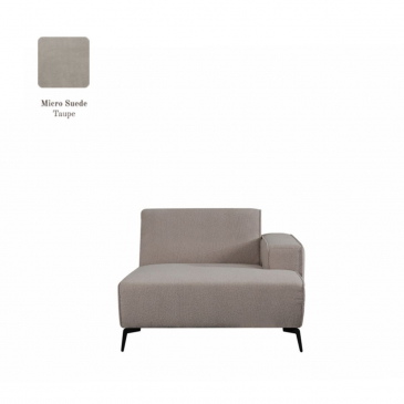 LABEL51 Bank Nero Element Chaise Longue Rechts Taupe Micro Suede