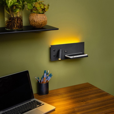 Wandlamp Nighty Left Zwart - Giga Meubel