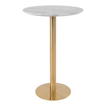 House Nordic Bartafel Bolzano Marmerlook Wit/Goud Ø70cm