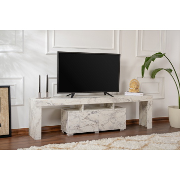 Tv-meubel Enclave Wit Marmerlook 180cm