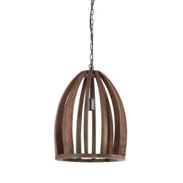 Light & Living Hanglamp Haranka Mangohout Chocolade Bruin Ø38cm