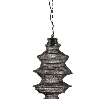 Light & Living Hanglamp Nakisha Mat Zwart Ø31cm