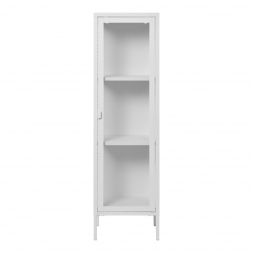 House Nordic Vitrinekast Brisbane Slim Staal Wit 140cm