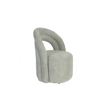 Dutchbone Fauteuil Seina Bouclé Groen Draaibaar