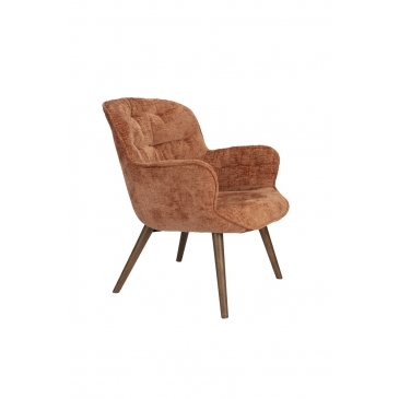 Dutchbone Fauteuil Lenn Velvet Terra