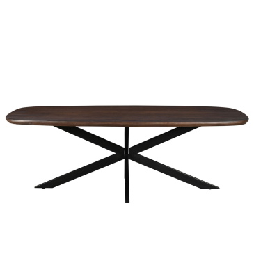 Livingfurn Eettafel Jesper Deens Ovaal Bruin 230cm Mangohout