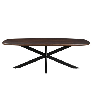 Livingfurn Eettafel Jesper Deens Ovaal Bruin 210cm Mangohout