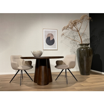 Livingfurn Eettafel Brix Clubs 130cm Mangohout