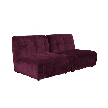 Dutchbone Bank Giada Element 2-Zits Velvet Burgundy