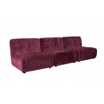 Dutchbone Bank Giada Element 3-Zits Velvet Burgundy