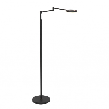 Steinhauer Vloerlamp Soleil Zwart met Zwenkarm & Accu