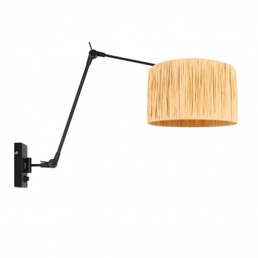 Steinhauer Wandlamp Prestige Chic Zwart Gras Naturel