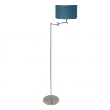 Mexlite Vloerlamp Bella Grijs Velours Blauw