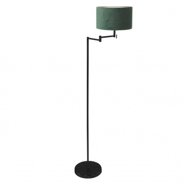 Mexlite Vloerlamp Bella Zwart Velours Groen