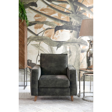 Rivièra Maison Fauteuil Kendall Velvet Donkergroen