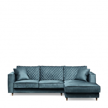 Rivièra Maison Chaise Longue Bank Kendall Velvet Petrol Rechts