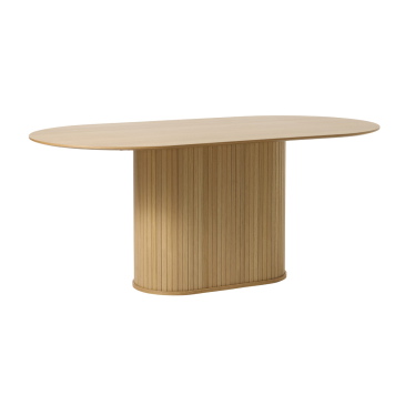 Eettafel Nola Ovaal Naturel Eiken 95x180cm - Giga Living