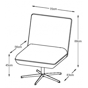 Fauteuil Fraser Lounge Off White Chenille - Giga Living