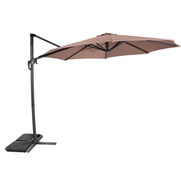 Lesli Living Zweefparasol Libra Taupe Ø3Mtr