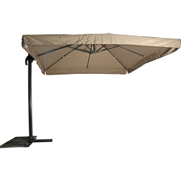 Lesli Living Zweefparasol Virgo Taupe 3x3Mtr