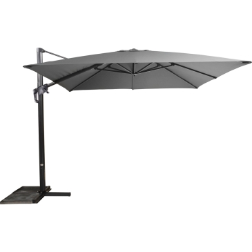 Lesli Living Zweefparasol Virgo Grijs Zonder Volant 3x3Mtr