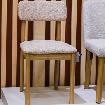Eetkamerstoel Canora Bouclé Zand/Naturel - Giga Living