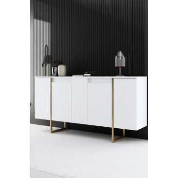 Dressoir Luxe Wit/Goud 160cm