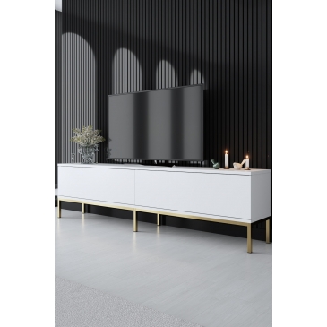 Tv-meubel Lord Melamine Wit Goud 180cm