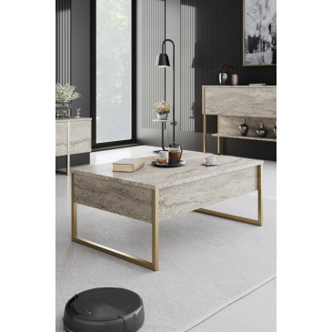 Salontafel Luxe Travertinlook/Goud