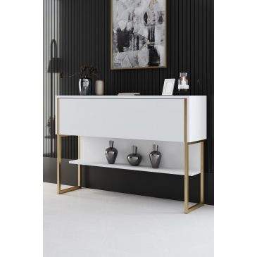 Dressoir Luxe Wit/Goud 120cm