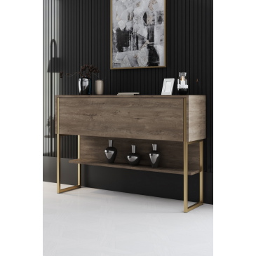 Dressoir Luxe Walnoot/Goud 120cm