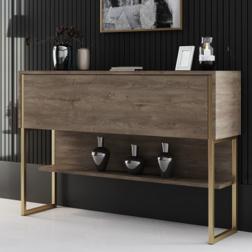Dressoir Luxe Walnoot/Goud 120cm