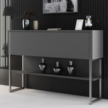 Dressoir Luxe Antraciet/Zilver 120cm