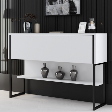 Dressoir Luxe Wit/Zwart 120cm