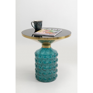 Kare Design Bijzettafel Lola Blauw Ø50cm