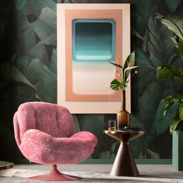 Kare Design Draaifauteuil Cosy Roze
