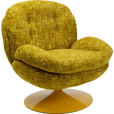 Kare Design Draaifauteuil Cosy Geel