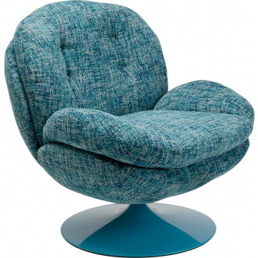 Kare Design Draaifauteuil Cosy Blauw