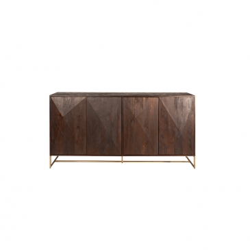 PTMD Dressoir Onyx 4-Deurs Bruin/Goud