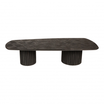 PTMD Salontafel Fieron Double Round Base Acaciahout Zwart