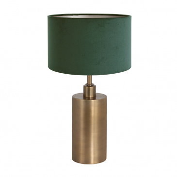 Steinhauer Tafellamp Brass Cilinder Low Velours Groen