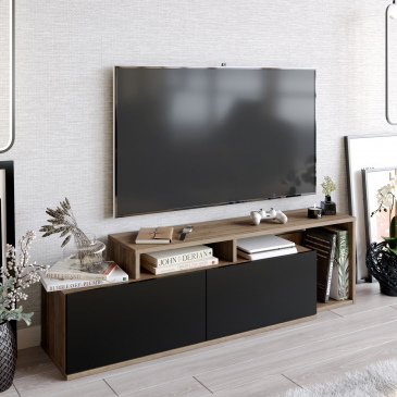 Tv-meubel Nexera Walnoot/Zwart 150cm