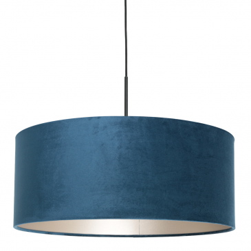 Steinhauer Hanglamp Sparkled Light Zwart Velours Blauw