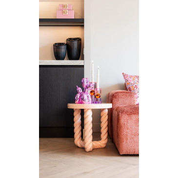 Richmond Bijzettafel Rosly Roze Ø45cm