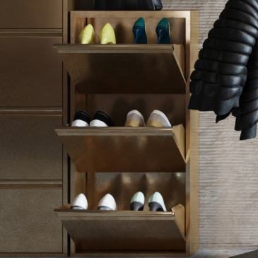 Kare Design Schoenenkast Caruso 3 Brons