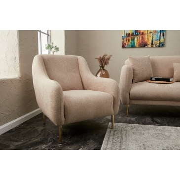 Fauteuil Simena Beige Goud