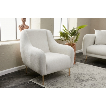 Fauteuil Simena Crème Goud